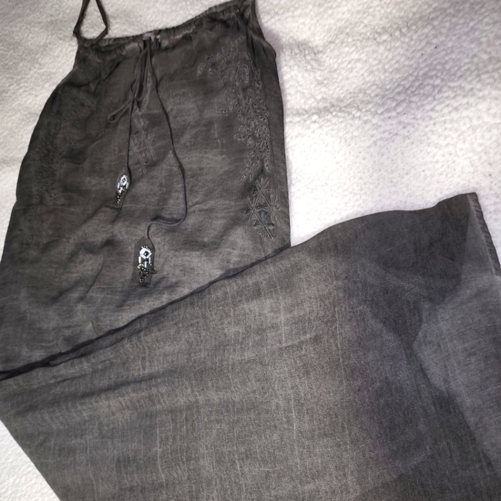 Gorgeous Boho Chic Slate Grey Colored Maxi Dress Small - Picture 7 of 16